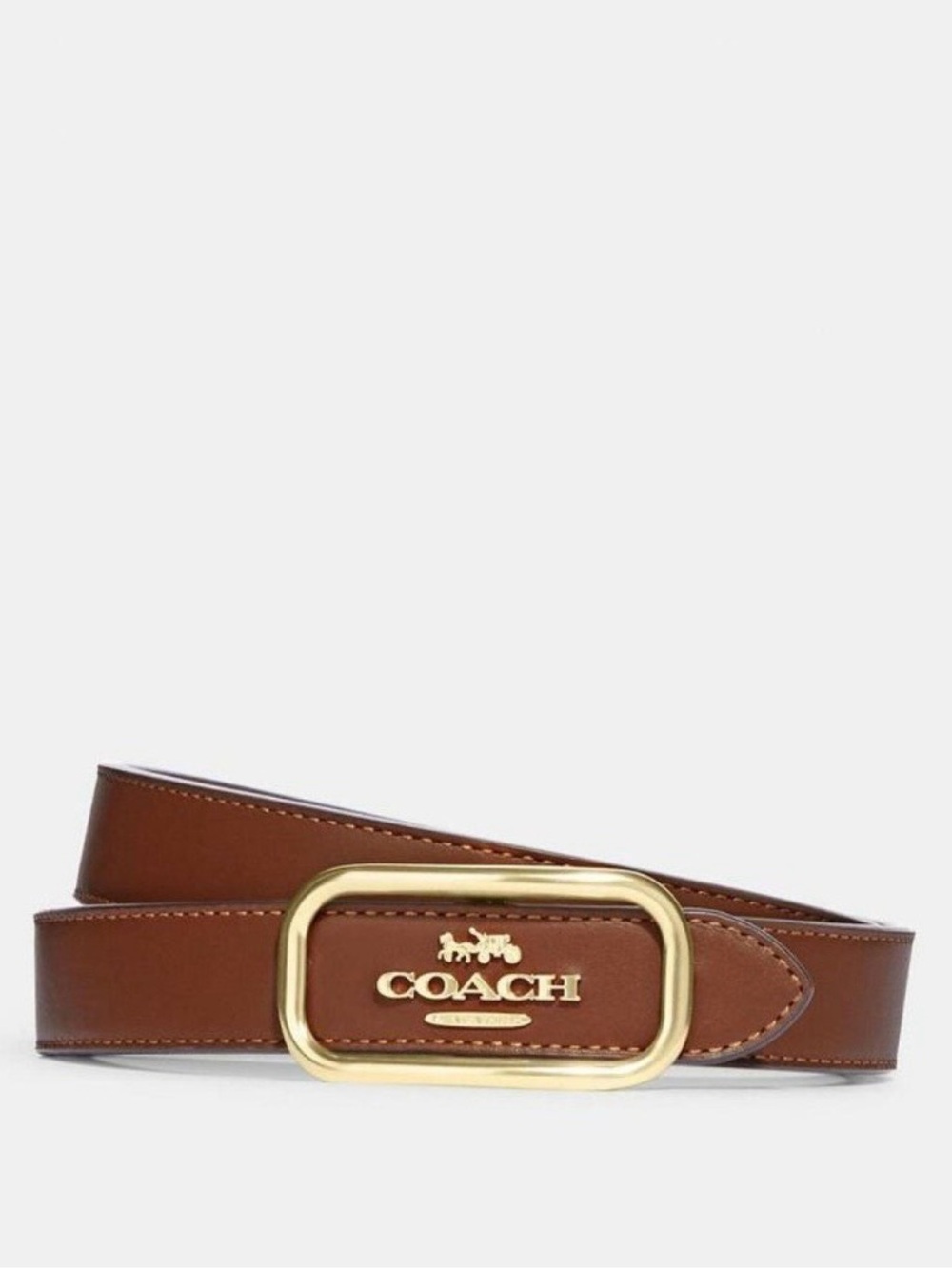 COACH Morgan 25mm Rectangle Buckle Belt